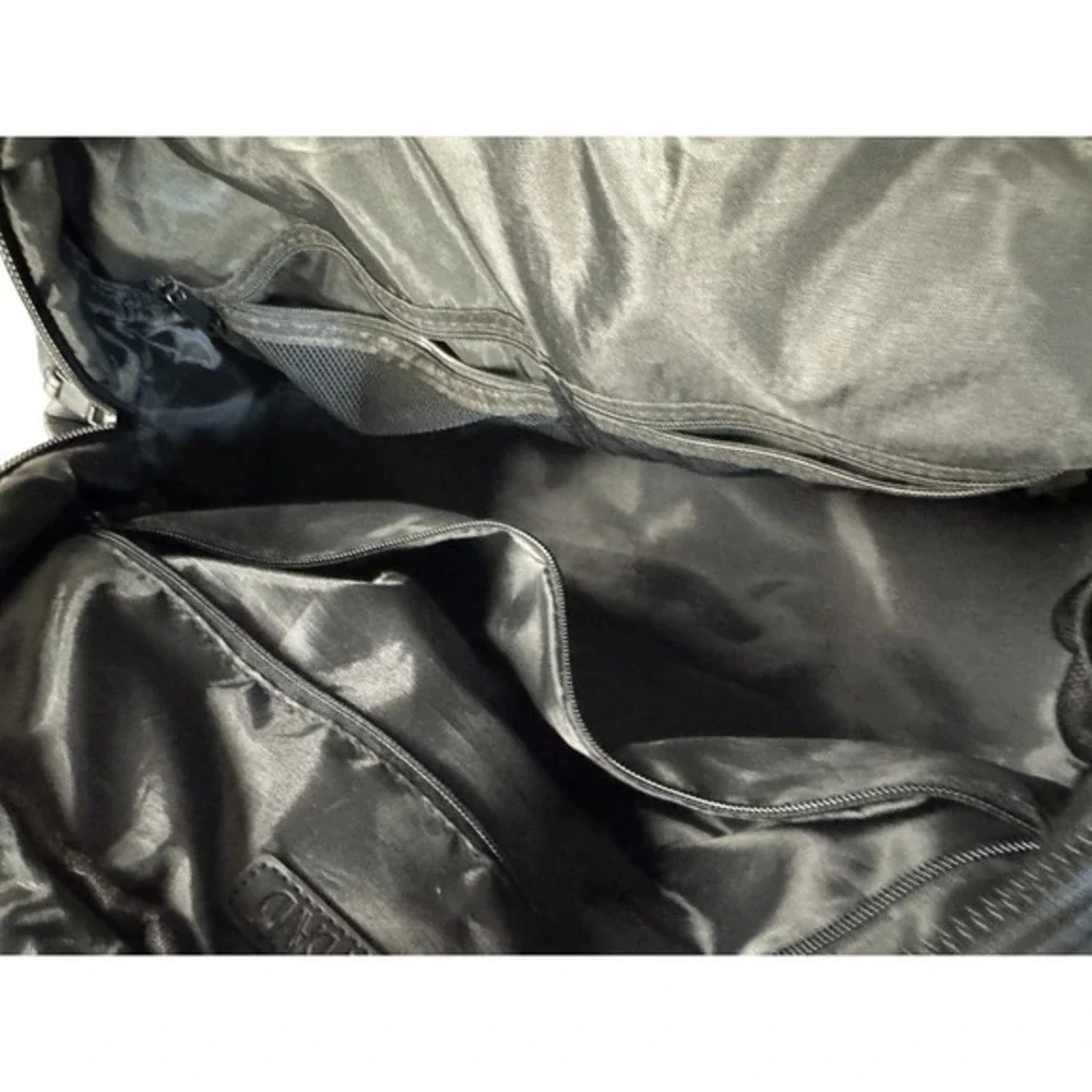 Joan‎ & David Black Puffer Tote Bag Quilted Carryall Travel Handbag Nylon